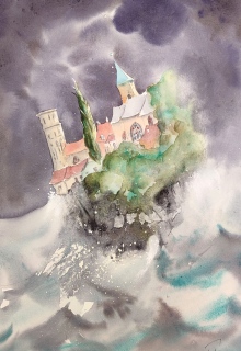 Orage sur le lac - Surréalisme